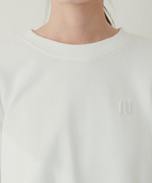 natural couture(ナチュラルクチュール)の「厚盛ワンポイント刺繍ショート裏毛(Tシャツ/カットソー・レディース・オフホワイト/グレー/スミクロ・FREE)」の17枚目の写真