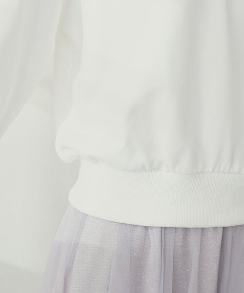 natural couture(ナチュラルクチュール)の「厚盛ワンポイント刺繍ショート裏毛(Tシャツ/カットソー・レディース・オフホワイト/グレー/スミクロ・FREE)」の14枚目の写真
