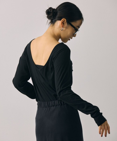 BABYLONE（バビロン）の「コットンハイゲージロンT（Tシャツ/カットソー・レディース・ホワイト/ブラック・フリー）」の19枚目の写真