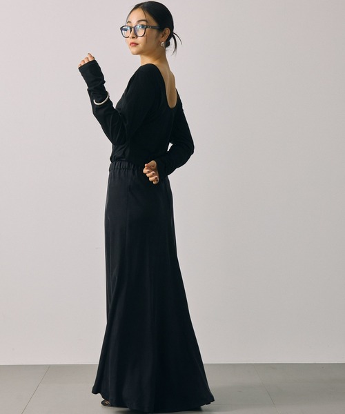 BABYLONE（バビロン）の「コットンハイゲージロンT（Tシャツ/カットソー・レディース・ホワイト/ブラック・フリー）」の17枚目の写真