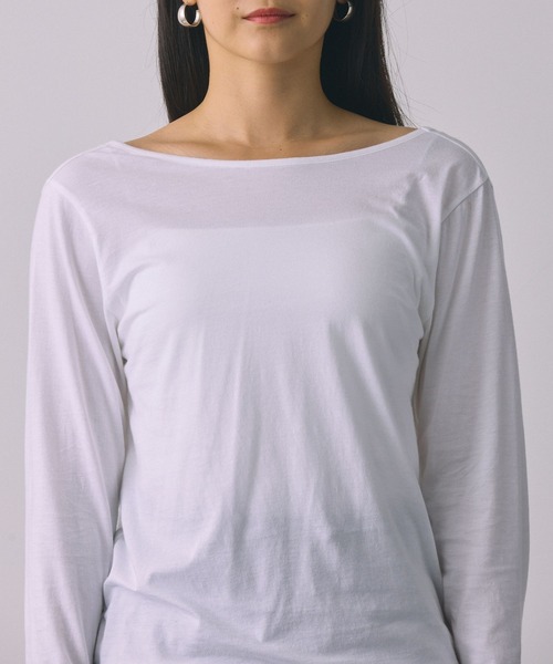 BABYLONE（バビロン）の「コットンハイゲージロンT（Tシャツ/カットソー・レディース・ホワイト/ブラック・フリー）」の11枚目の写真