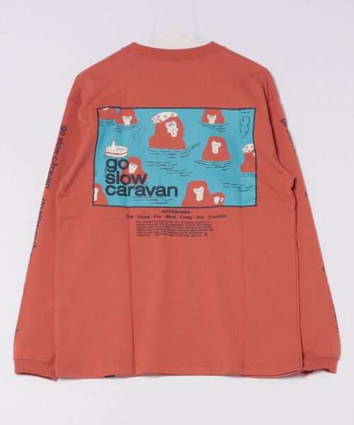 USA/C スクエアLOGOバックプリントロングスリーブTEE（Tシャツ