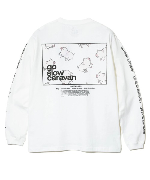 Chopova 25SS グラフィックプリント長袖Tシャツ USA/C スクエアLOGOバックプリントロングスリーブTEE (MENS