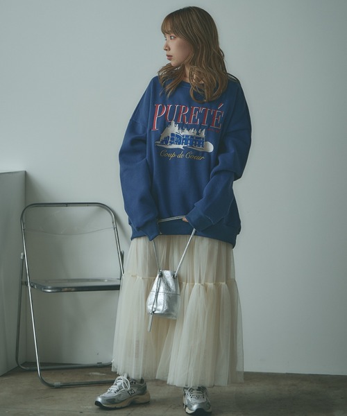 BLANK (ブランク)の「▲Tiered tulle skirt / ティアードチュールスカート(スカート・レディース・アイボリー/カーキ/ブラック/ライトグレー・FREE)」の11枚目の写真