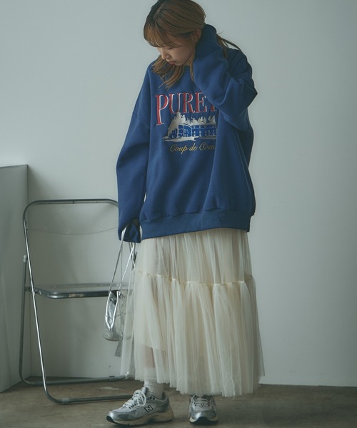 BLANK (ブランク)の「▲Tiered tulle skirt / ティアードチュールスカート(スカート・レディース・アイボリー/カーキ/ブラック/ライトグレー・FREE)」の12枚目の写真