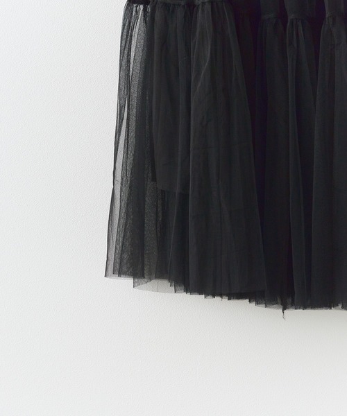 BLANK (ブランク)の「▲Tiered tulle skirt / ティアードチュールスカート(スカート・レディース・アイボリー/カーキ/ブラック/ライトグレー・FREE)」の22枚目の写真