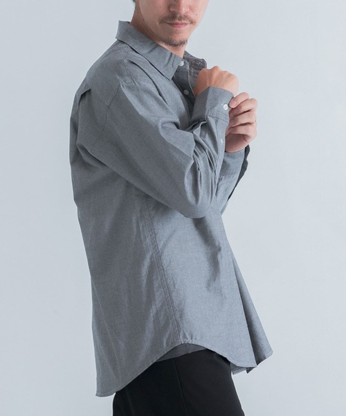 ITEMS URBANRESEARCH(アイテムズ アーバンリサーチ)の「ワンポイント刺繍OXレギュラーカラーシャツ(シャツ/ブラウス・メンズ・ホワイト/ライトグレー/ネイビー・MEDIUM/LARGE)」の14枚目の写真