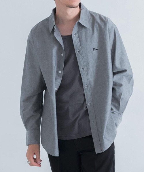 ITEMS URBANRESEARCH(アイテムズ アーバンリサーチ)の「ワンポイント刺繍OXレギュラーカラーシャツ(シャツ/ブラウス・メンズ・ホワイト/ライトグレー/ネイビー・MEDIUM/LARGE)」の15枚目の写真