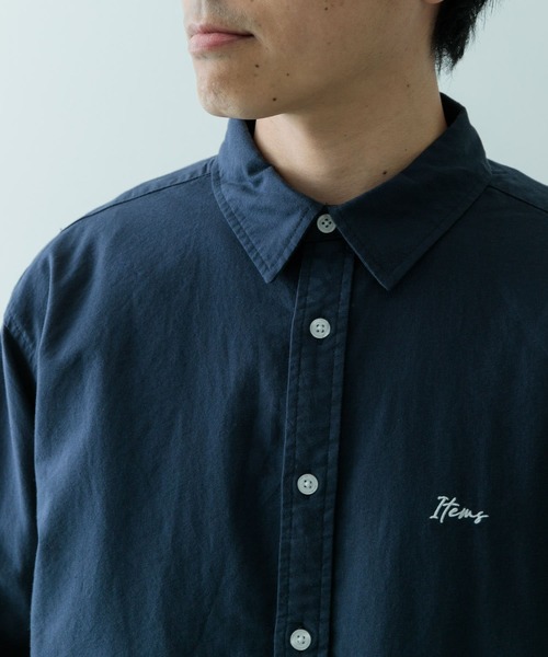 ITEMS URBANRESEARCH(アイテムズ アーバンリサーチ)の「ワンポイント刺繍OXレギュラーカラーシャツ(シャツ/ブラウス・メンズ・ホワイト/ライトグレー/ネイビー・MEDIUM/LARGE)」の20枚目の写真