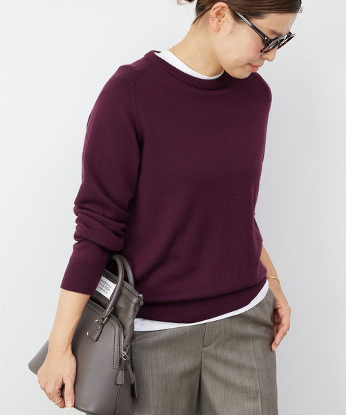Deuxieme Classe(ドゥーズィエムクラス)の「*WISH クルーネック プルオーバー(ニット/セーター・レディース・チャコールグレー/ボルドー/ネイビー・FREE)」の9枚目の写真
