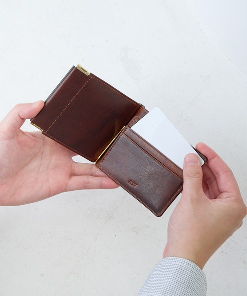 A_W(アウ)の「マネークリップ 札入れ 小銭入れ付き 本革 レザー 薄型 コンパクト ミニ アウ A_W offcial shop(札入れ/マネークリップ・メンズ・ブラック/ブラウン/グリーン・FREE)」の10枚目の写真