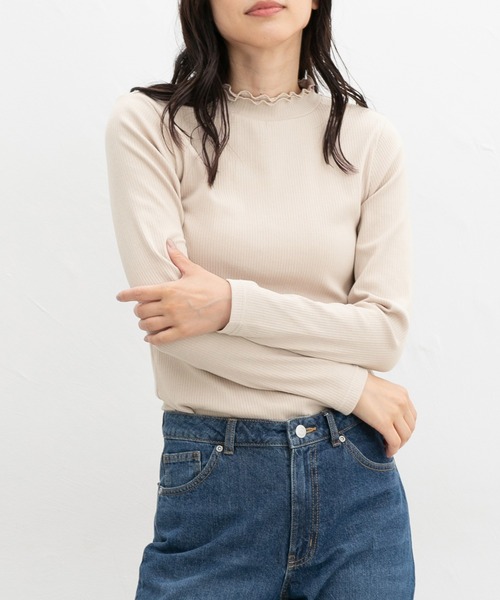 セール】フリルハイネックT（Tシャツ/カットソー）｜Honeys（ハニーズ