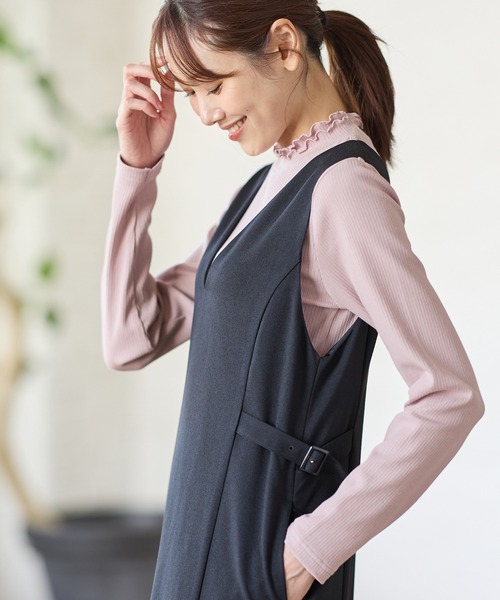 フリルハイネックT（Tシャツ/カットソー）｜Honeys（ハニーズ）の