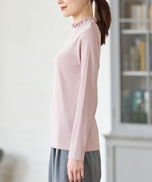 フリルハイネックT（Tシャツ/カットソー）｜Honeys（ハニーズ）の