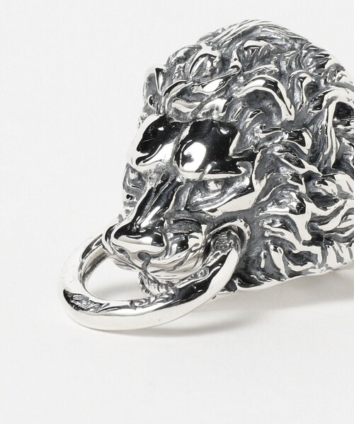 R395R - Lion Ring With Ring In Mouth（リング）｜BILL WALL LEATHER