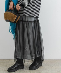 F by ROSSO | F by ROSSO　ラメチュールティアードスカート(スカート)