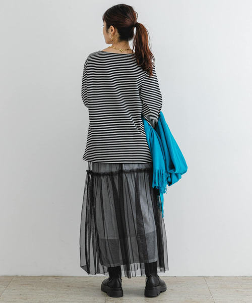 F by ROSSO(エフバイロッソ)の「F by ROSSO ラメチュールティアードスカート(スカート・レディース・ブロンズ/シルバー・FREE)」の8枚目の写真