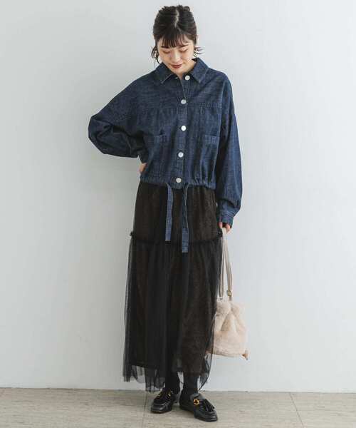 F by ROSSO(エフバイロッソ)の「F by ROSSO ラメチュールティアードスカート(スカート・レディース・ブロンズ/シルバー・FREE)」の13枚目の写真