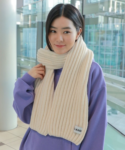 ALAND（エーランド）の「【UNISEX】ALAND／ニットリブマフラ