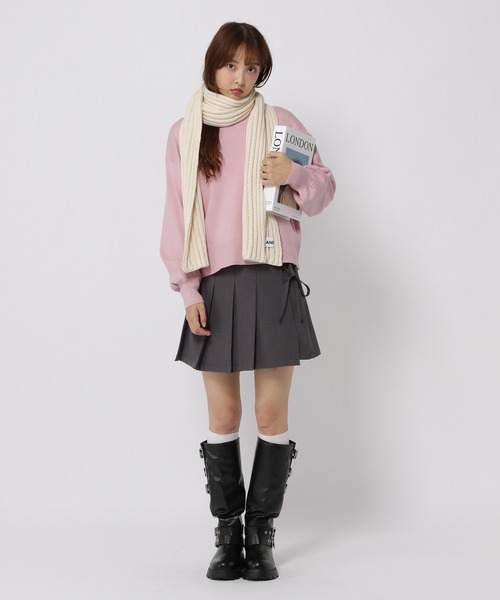 ALAND(エーランド)の「【UNISEX】ALAND/ニットリブマフラ-(マフラー・レディース・ブルー/ブラック/ホワイト・FREE)」の18枚目の写真