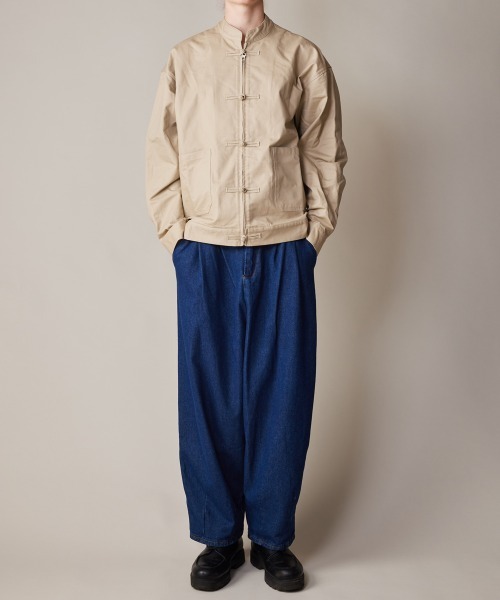 rehacer（レアセル）の「R. : Cotton Twill  Kung-fu Jacket（カバーオール・メンズ・ベージュ/ブラック・LARGE/MEDIUM）」の16枚目の写真