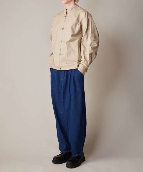 rehacer（レアセル）の「R. : Cotton Twill  Kung-fu Jacket（カバーオール・メンズ・ベージュ/ブラック・LARGE/MEDIUM）」の17枚目の写真