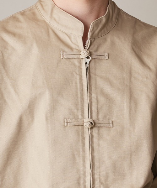 rehacer（レアセル）の「R. : Cotton Twill  Kung-fu Jacket（カバーオール・メンズ・ベージュ/ブラック・LARGE/MEDIUM）」の22枚目の写真