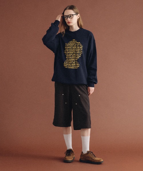 DRAW CODE PHONTO LOGOSWEAT/ドローコードフォントロゴスウェット