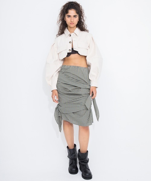 leinwande(ラインヴァンド)の「Short Shirts Jacket(ブルゾン・レディース・ベージュ/ホワイト/ブラウン・ONE SIZE)」の15枚目の写真