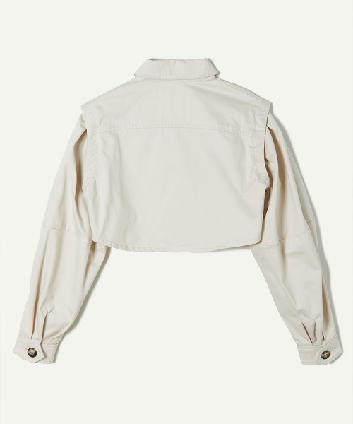 leinwande(ラインヴァンド)の「Short Shirts Jacket(ブルゾン・レディース・ベージュ/ホワイト/ブラウン・ONE SIZE)」の12枚目の写真