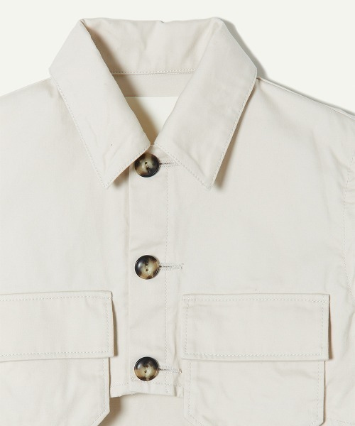 leinwande(ラインヴァンド)の「Short Shirts Jacket(ブルゾン・レディース・ベージュ/ホワイト/ブラウン・ONE SIZE)」の11枚目の写真