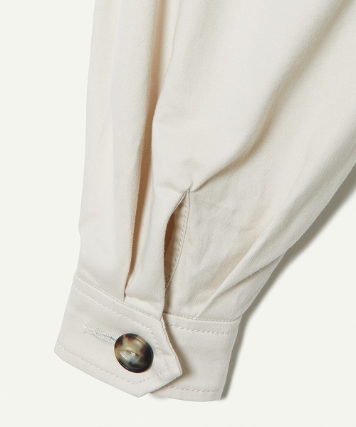 leinwande(ラインヴァンド)の「Short Shirts Jacket(ブルゾン・レディース・ベージュ/ホワイト/ブラウン・ONE SIZE)」の10枚目の写真