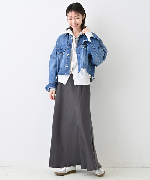 SLOBE IENA(スローブイエナ)の「《一部WEB限定カラーあり》ピーチサテンマーメイドスカート(スカート・レディース・チャコールグレー/ピンク/アイボリー/ブラック系その他・38/36)」の20枚目の写真