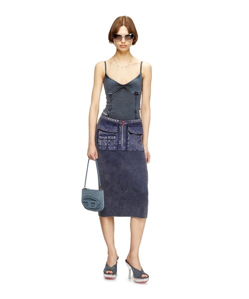 DIESEL（ディーゼル）の「ウィメンズ ニットスカート M-MERYN（スカート・レディース・ブラック/ブルー系その他・LARGE/MEDIUM/SMALL/X-SMALL）」の15枚目の写真