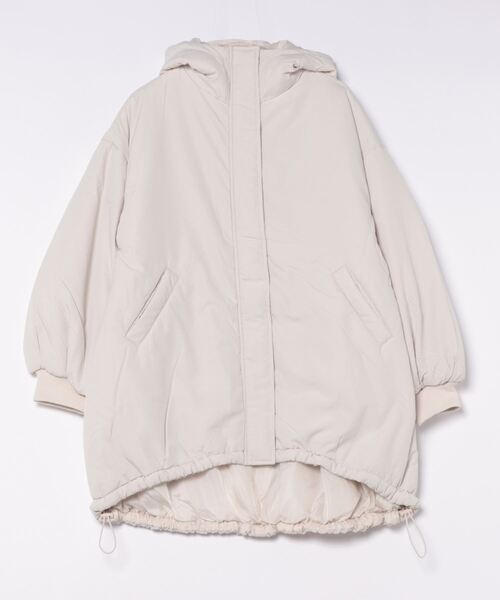 Didot.showroom(ディドット ショールーム)の「ミドル丈(コート丈)中綿フードダウン(ダウンジャケット/コート・レディース・ブラック/カーキ/オフホワイト・FREE)」の14枚目の写真