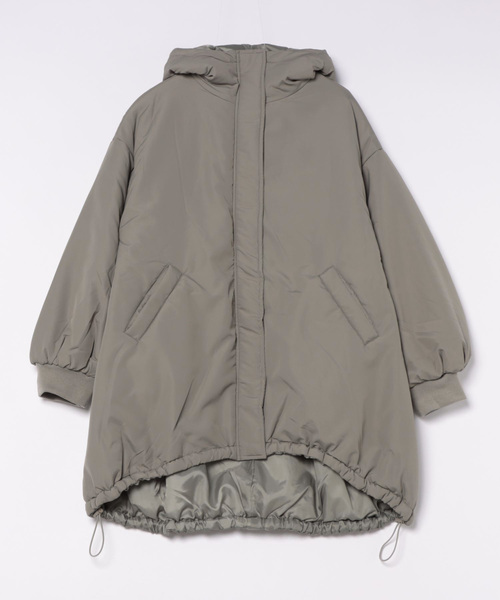 Didot.showroom(ディドット ショールーム)の「ミドル丈(コート丈)中綿フードダウン(ダウンジャケット/コート・レディース・ブラック/カーキ/オフホワイト・FREE)」の15枚目の写真