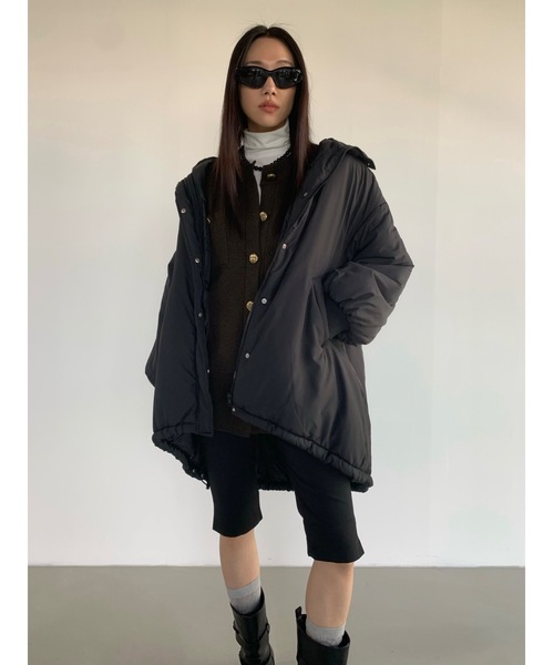 セール】ミドル丈（コート丈）中綿フードダウン（ダウンジャケット