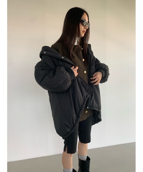 セール】ミドル丈（コート丈）中綿フードダウン（ダウンジャケット