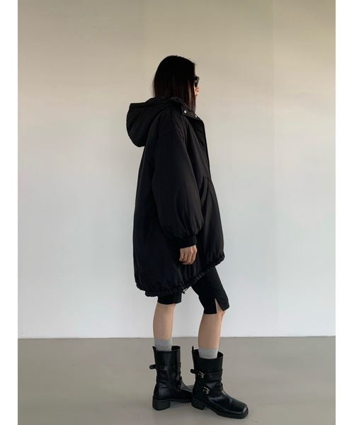 Didot.showroom(ディドット ショールーム)の「ミドル丈(コート丈)中綿フードダウン(ダウンジャケット/コート・レディース・ブラック/カーキ/オフホワイト・FREE)」の21枚目の写真