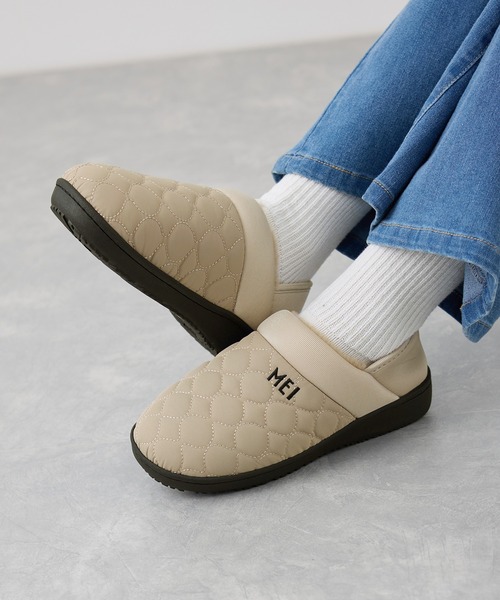 MEI（メイ）の「【MEI/メイ】キルティングモックシューズ（スリッポン・レディース・ブラック/ベージュ系その他・S/M/L）」の6枚目の写真