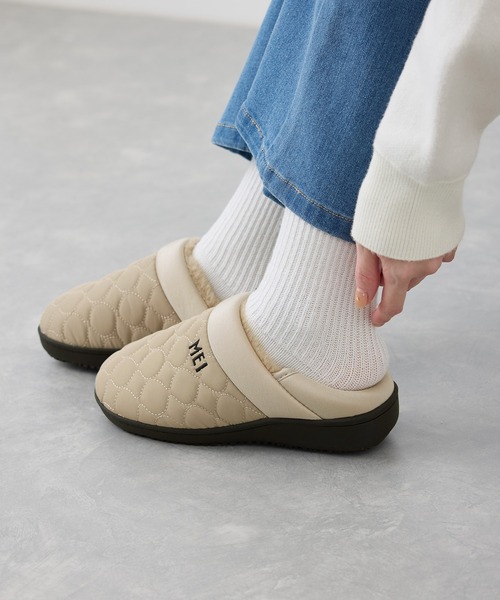 MEI（メイ）の「【MEI/メイ】キルティングモックシューズ（スリッポン・レディース・ブラック/ベージュ系その他・S/M/L）」の7枚目の写真