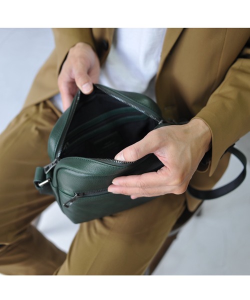 SEEKER(シーカー)の「【NOBLE】オイルレザー スクエアミニショルダー SKB-NB09(ショルダーバッグ・メンズ・ネイビー/グリーン/ワイン/ブラック/キャメル・FREE)」の22枚目の写真