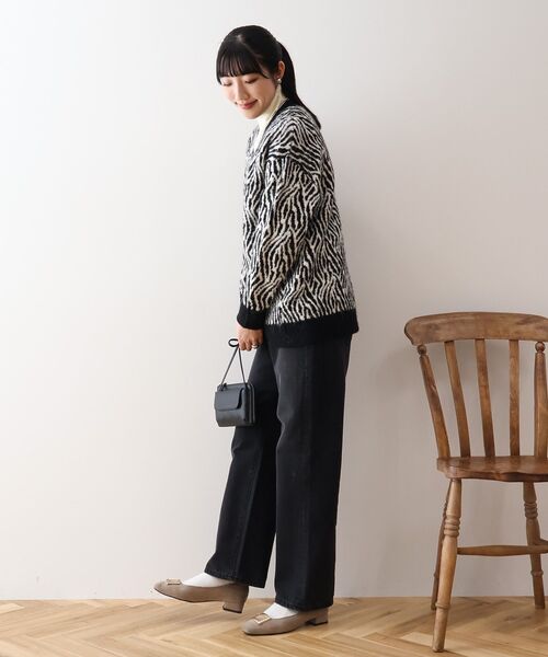 モノトーンアニマルプリントカーディガン モノトーンアニマルプリントカーディガン モノトーンアニマルプリント