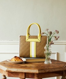 型押しモノグラム　センターライントートバッグ(小)