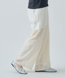 「WHYTO. / ホワイト」 LACE COMBINATION PANTS