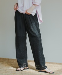 「WHYTO. / ホワイト」 LACE COMBINATION PANTS
