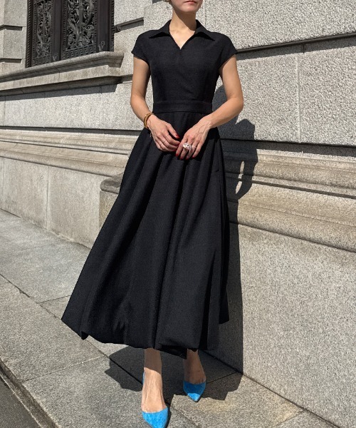 JENNE(ジェンヌ)の「サマーツイードバルーンドレス(ワンピース・レディース・ホワイト/ブルー/ブラック・SMALL/MEDIUM/LARGE)」の11枚目の写真