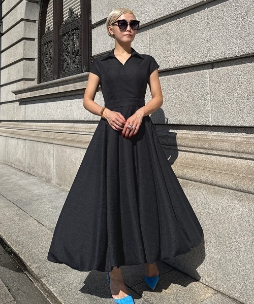 JENNE(ジェンヌ)の「サマーツイードバルーンドレス(ワンピース・レディース・ホワイト/ブルー/ブラック・SMALL/MEDIUM/LARGE)」の12枚目の写真