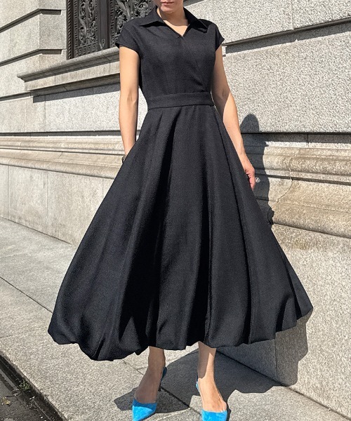 JENNE(ジェンヌ)の「サマーツイードバルーンドレス(ワンピース・レディース・ホワイト/ブルー/ブラック・SMALL/MEDIUM/LARGE)」の13枚目の写真