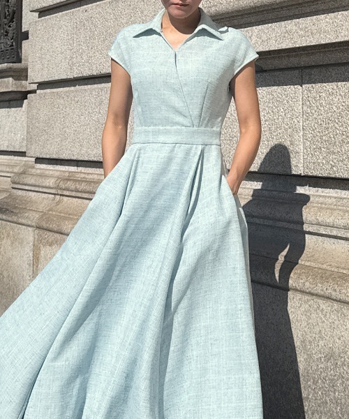 JENNE(ジェンヌ)の「サマーツイードバルーンドレス(ワンピース・レディース・ホワイト/ブルー/ブラック・SMALL/MEDIUM/LARGE)」の17枚目の写真